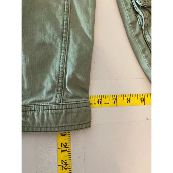 Abercrombie Kids Hooded Jacket With Patches Army Green Size 9/10 - Picture 11 of 11